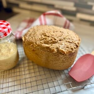 low carb bread with sourdough fermentation