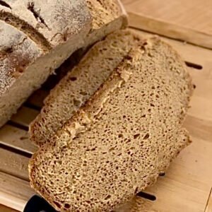 low carb bread with sourdough fermentation