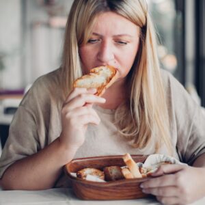 eating bread