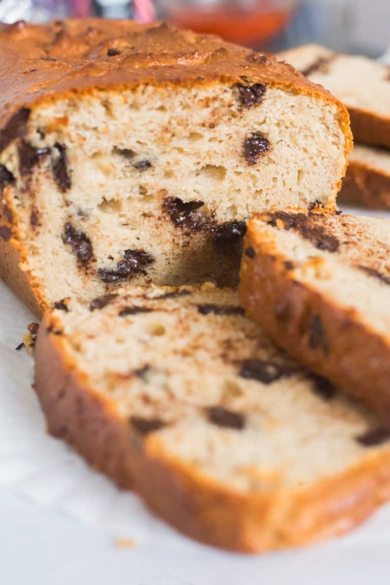 Keto Chocolate Chip Almond Flour Bread