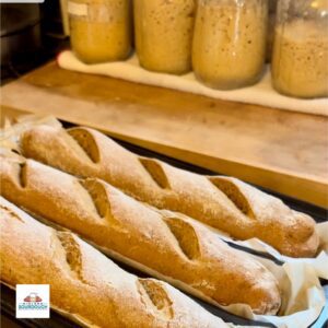 sourdough low carb bread (baguettes)