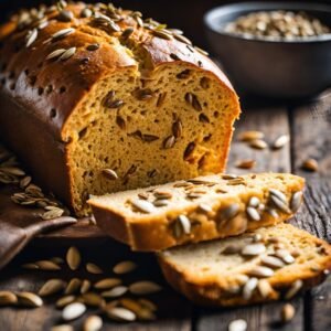 low carb bread with pumpkin seeds