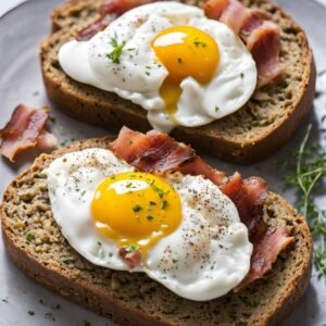 eggs with low carb bread