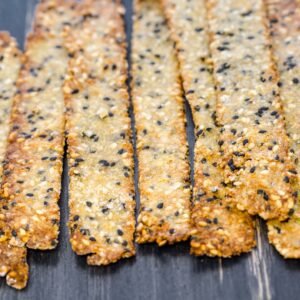 low carb sourdough discard crackers