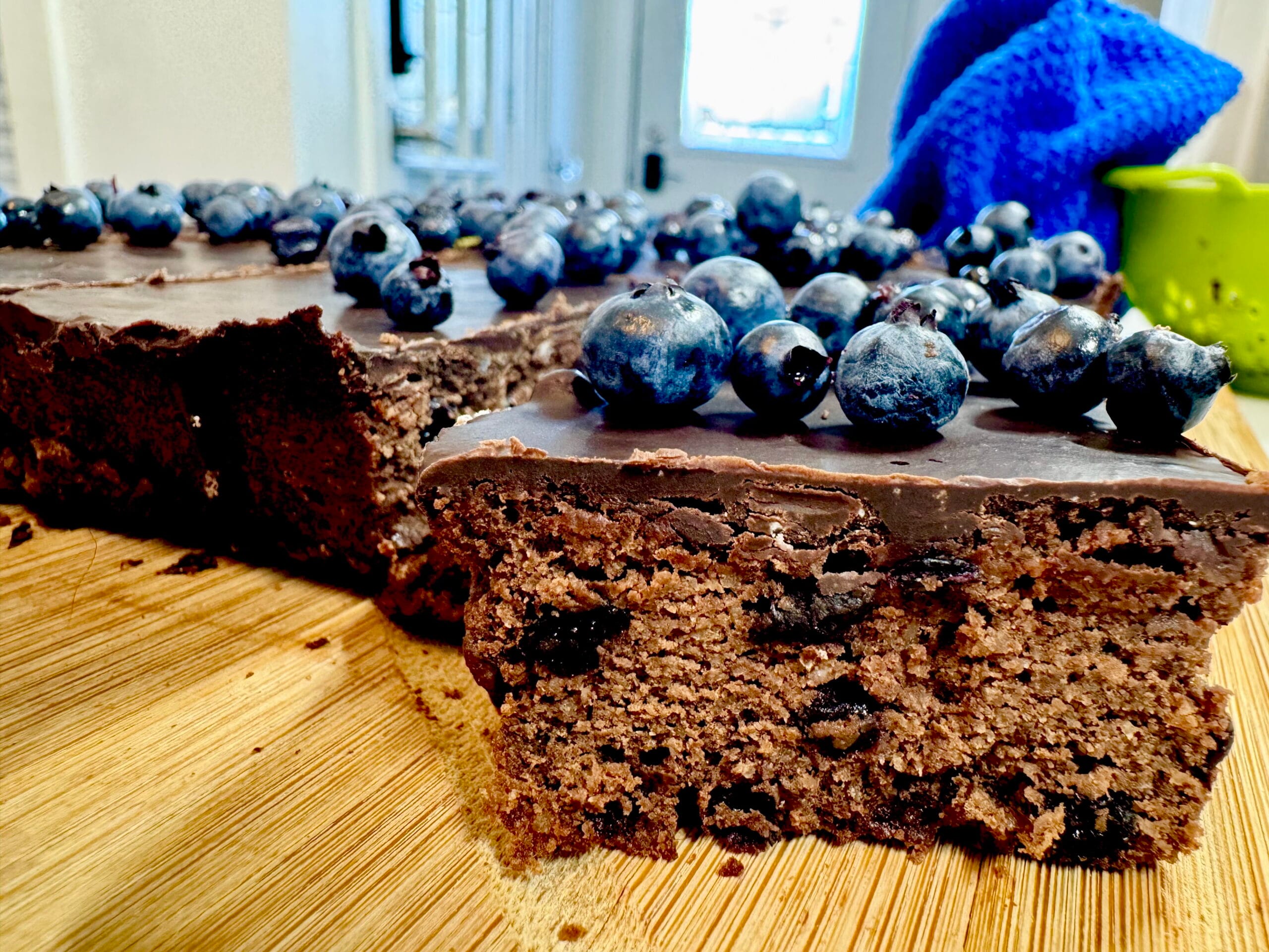 Keto Cottage Cheese Blueberry Brownies