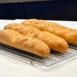 keto sourdough discard baguettes