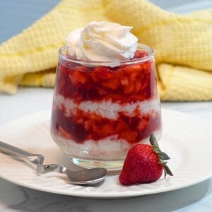 Keto Strawberry Rice Pudding Parfait